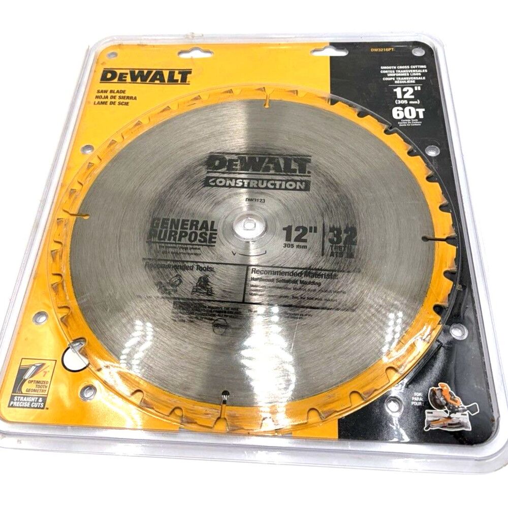 Dewalt DW3123 Construction General Purpose 12” 32 Teeth Miter Saw Blade